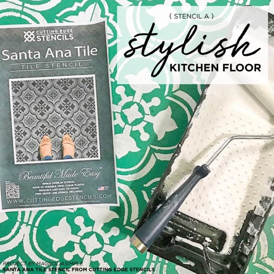 cutting-edge-stencils-diy-augusta-tile-stenciled-kitchen-floor-green