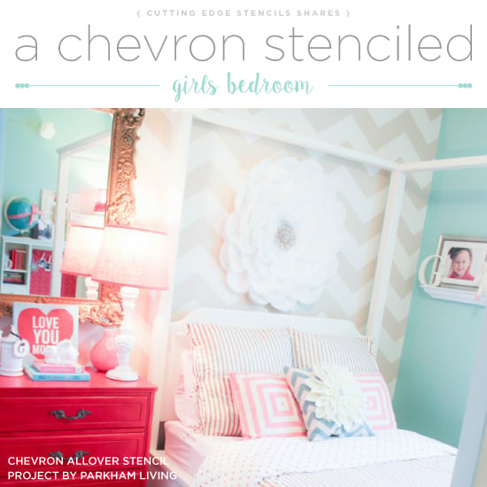 cutting-edge-stencils-diy-chevron-stenciled-girls-bedroom-accent-wall