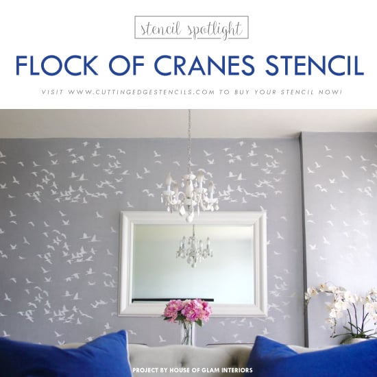 cutting-edge-stencils-diy-flock-of-cranes-wall-pattern