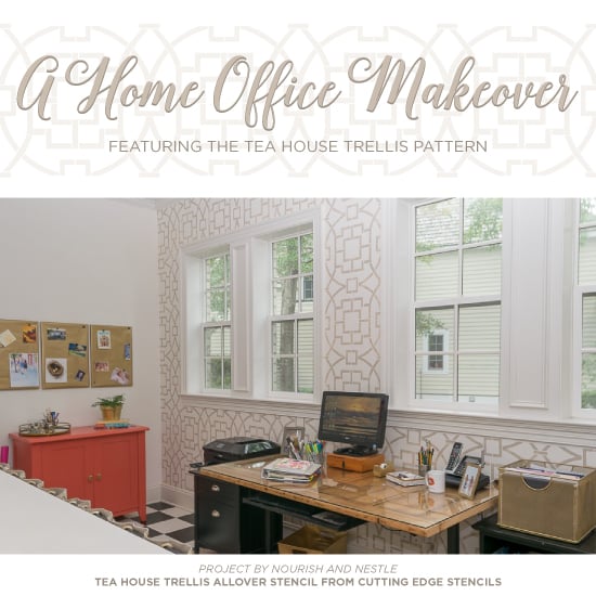 cutting-edge-stencils-diy-stenciled-accent-wall-tea-house-trellis-pattern-office