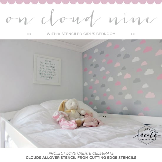 cutting-edge-stencils-diy-stenciled-girls-bedroom-accent-wall-clouds-pattern-kid