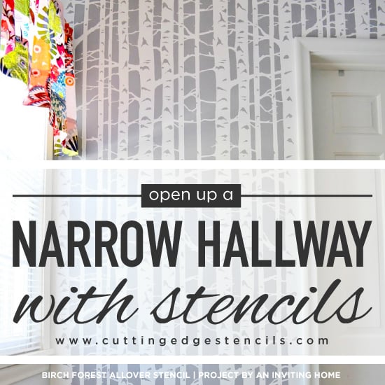 cutting-edge-stencils-diy-stenciled-hallway-birch-forest-stencil-1