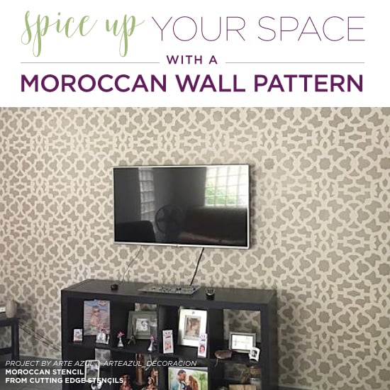 cutting-edge-stencils-diy-stenciled-moroccan-accent-wall