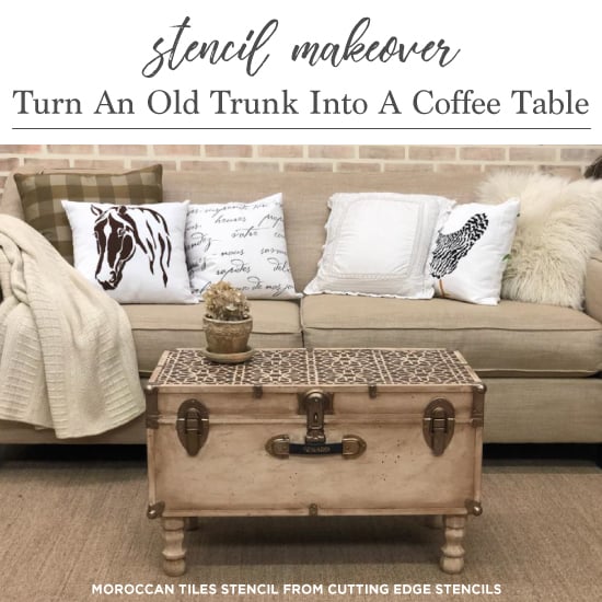 cutting-edge-stencils-diy-stenciled-vintage-trunk-turned-coffee-table