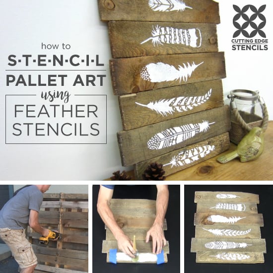 cutting-edge-stencils-diy-stenciled-wood-pallet-art-tutorial-feathers-pattern