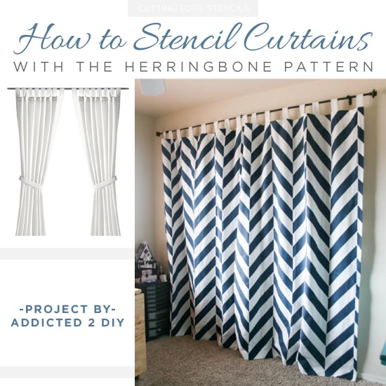 cutting-edge-stencils-herringbone-stencil-diy-stenciled-curtains