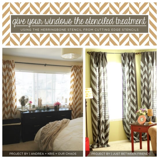 cutting-edge-stencils-herringbone-stenciled-curtainds-diy