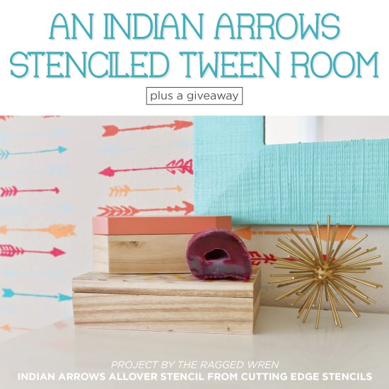 cutting-edge-stencils-indian-arrows-stencil-diy-stenciled-accent-wall