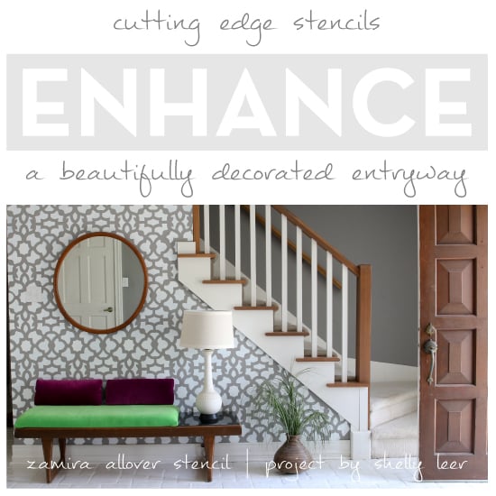 cutting-edge-stencils-zamira-stencil-diy-stenciled-accent-wall-entryway-hallway