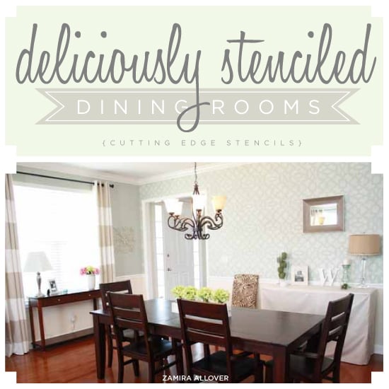 Stenciled Dining Rooms by Cutting Edge Stencils.