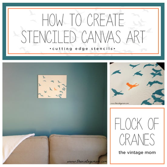 flock-of-cranes-diy-stenciled-canvas-wall-art-tutorial