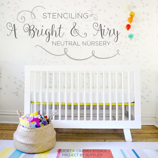 flock-of-cranes-stencil-diy-stenciled-neutral-nursery-cutting-edge-stencils