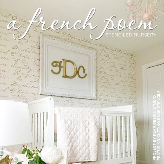 french-poem-allover-stencil-stenciled-diy-nursery-cutting-edge-stencils