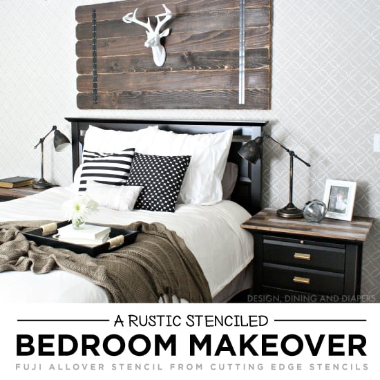 fuji-allover-stencil-diy-stenciled-master-bedroom-rustic