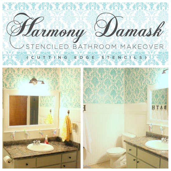 harmony-damask- stencil-diy-bathroom-makeover