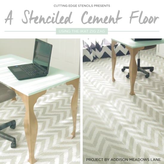 ikat-zig-zag-stencil-cutting-edge-stencils-painted-floor