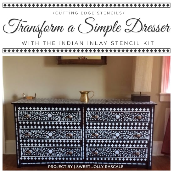 indian-inlay-stencil-diy-stenciled-dresser-project