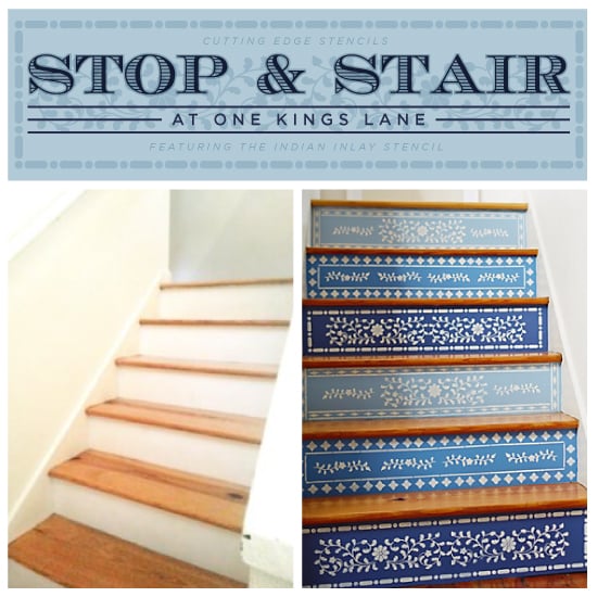 indian-inlay-stencil-diy-stenciled-stairs-one-kings-lane