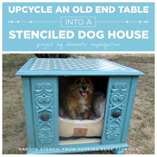 nagoya-craft-stencil-diy-end-table-dog-house