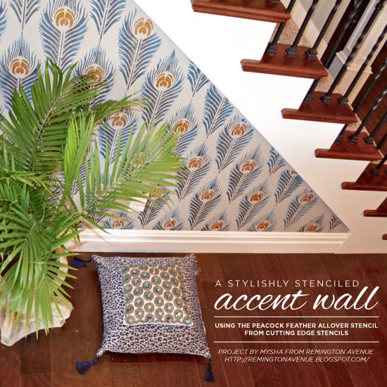 peacock-feather-allover-stencil-diy-stenciled-accent-wall-cutting-edge-stencils