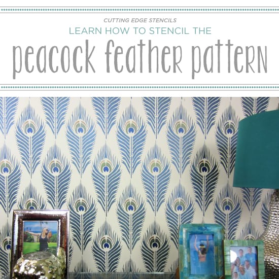 peacock-feathers-stencil-diy-stenciling-accent-wall-tutorial