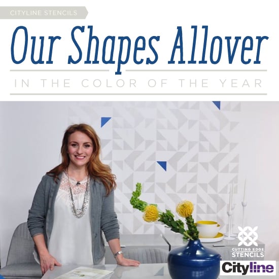 shapes-allover-stencil-diy-stenciled-accent-wall-color-of-the-year-cityline-benjamin-moore