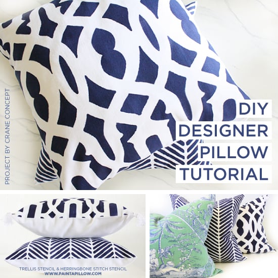 trellis-paint-a-pillow-navy-accent-pillows-diy-cutting-edge-stencils