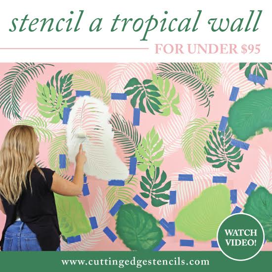 stenciled-wall-tropical-stencil-design