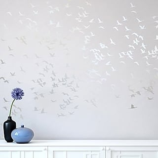 Bird stencils on a wall butterfly stencils