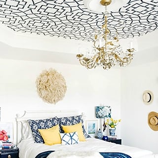 Ceiling stencil trellis design