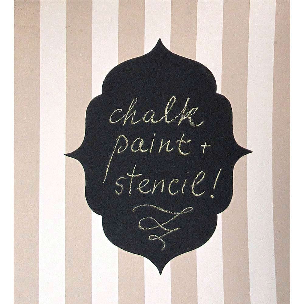 Chalkboard stencil for walls