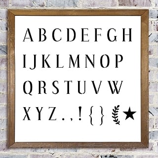 Stencil letters stenciled alphabet