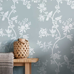 Avian Chinoiserie Wall Mural Stencil