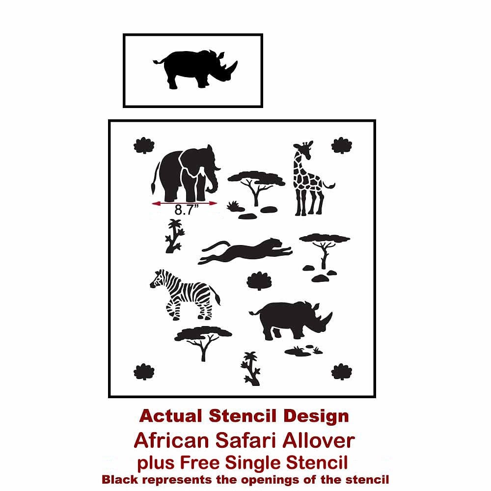 African-Safari-Animals-stencil-Actual