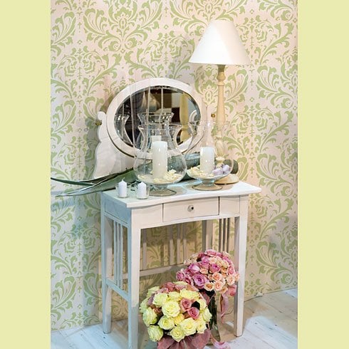 Damask wall stencil