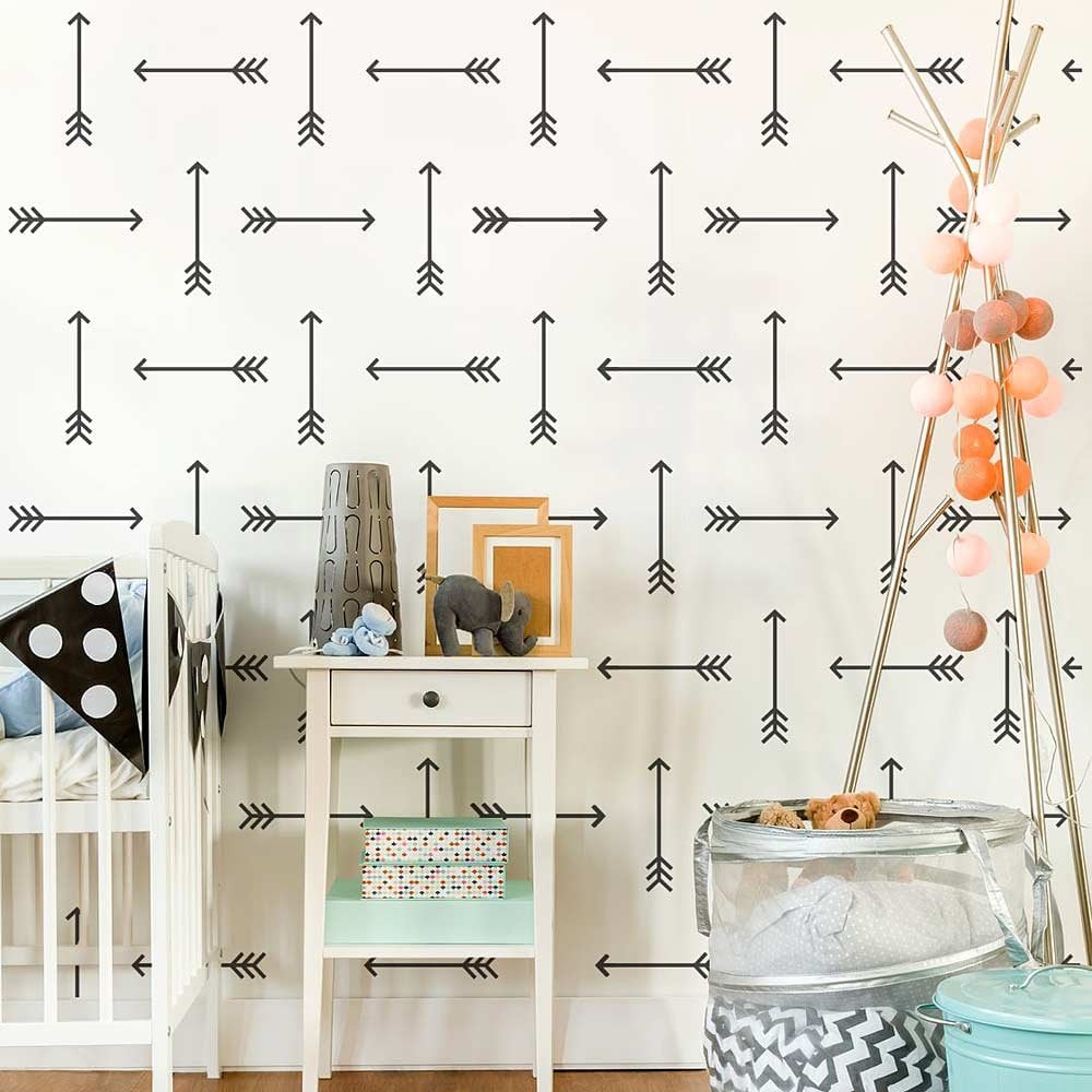 Arrow-stencil-arrows-wall-pattern-tipi-nursery_1