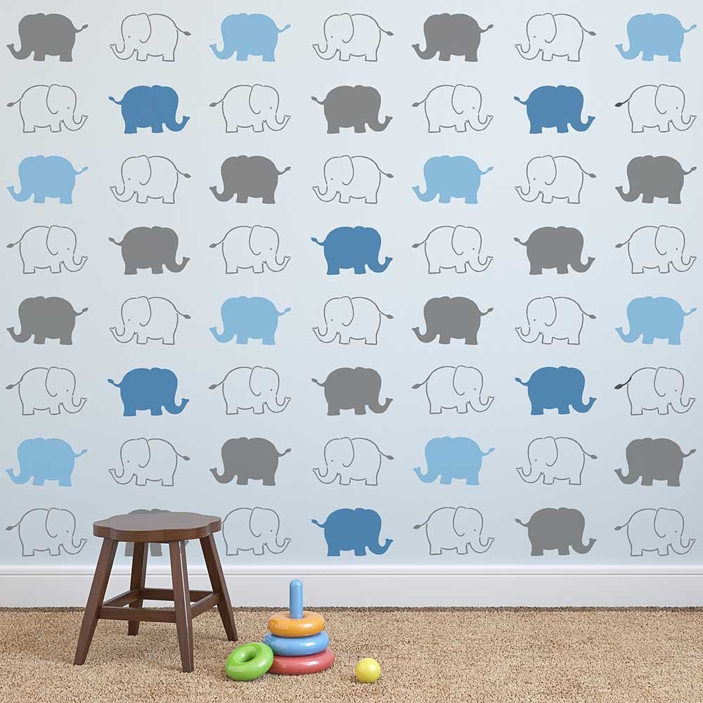 Baby-Elephants-Stencils-nursery