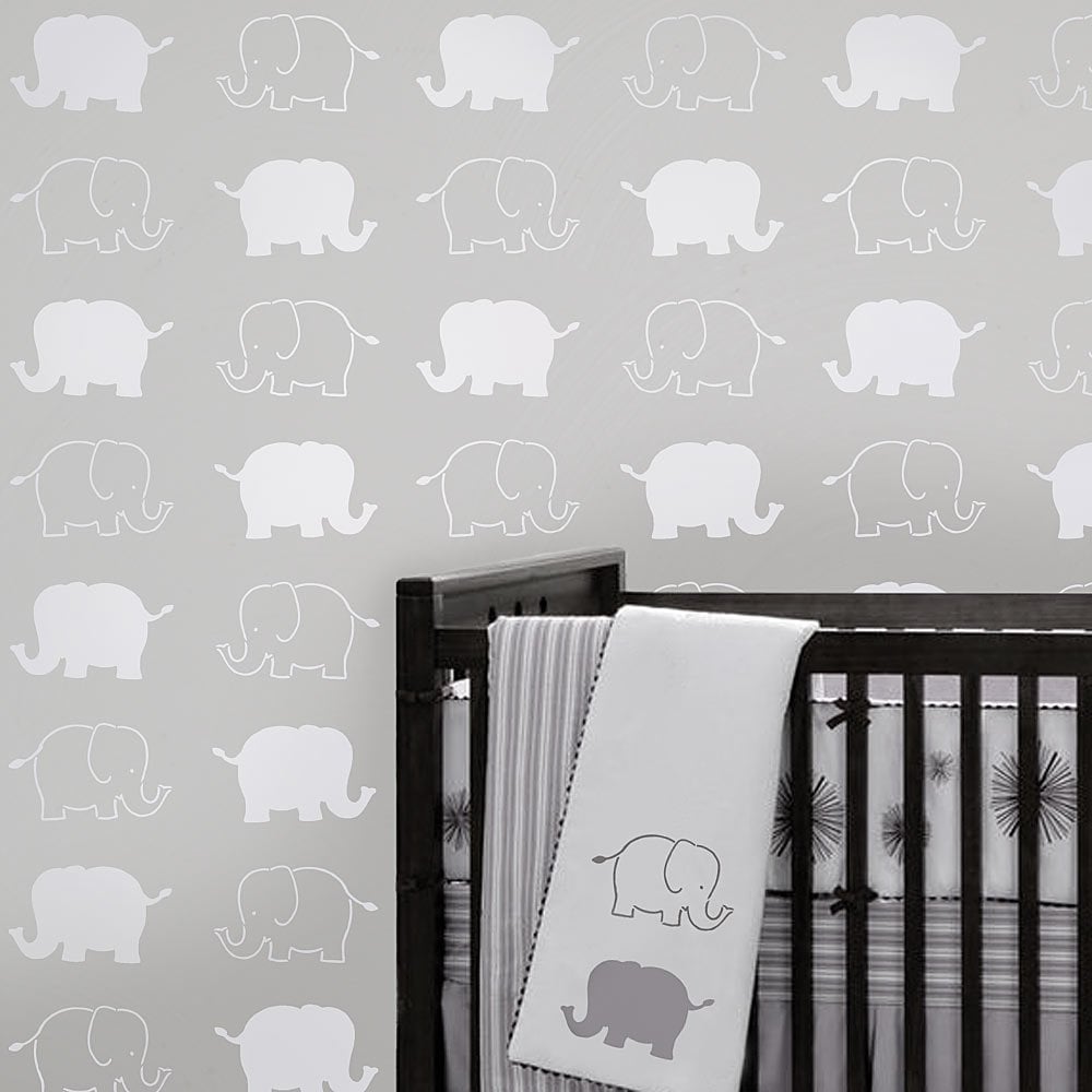 Baby-elephant-wall-stencils-nursery-DIY