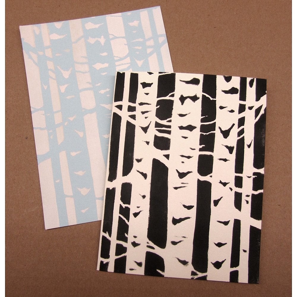 Birch-forest-card-stencil