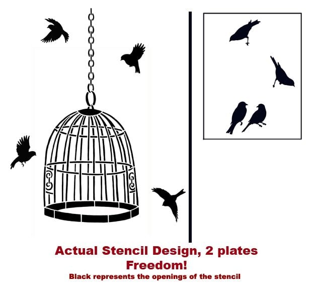 bird cage stencil