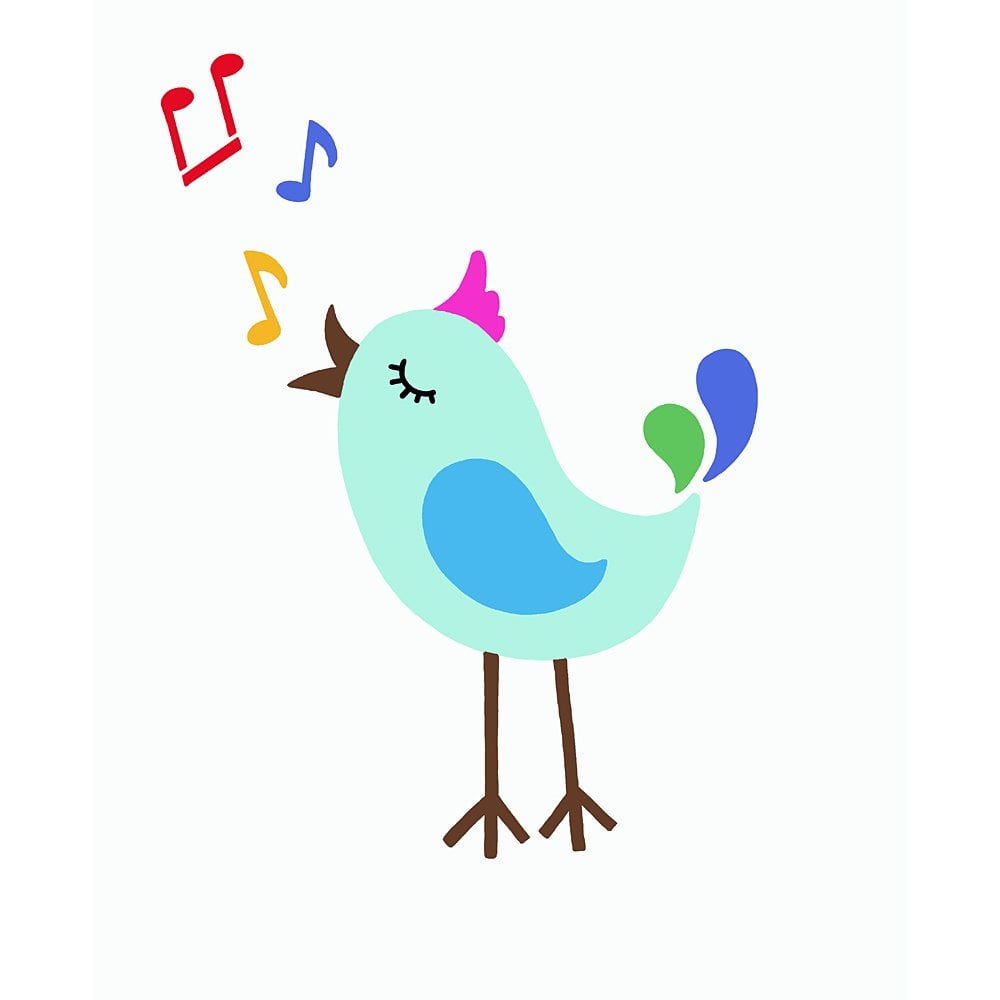 Birdie-stencil-musical-notes-kids-rooms-little-bird-design