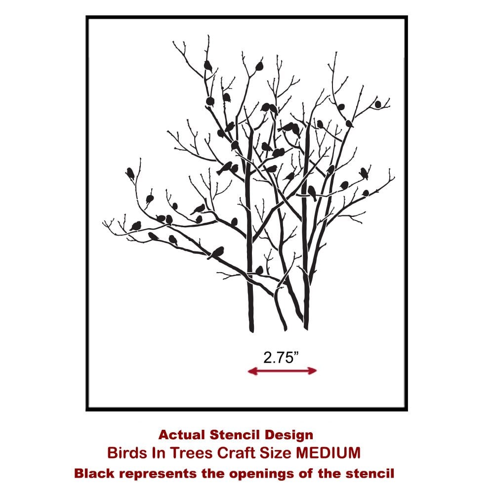 Birds-In-Trees-Medium-craft-furniture-stencil