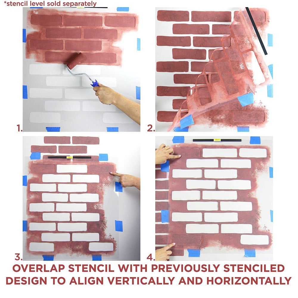 Bricks-Allover-stencil-Template-Instructions