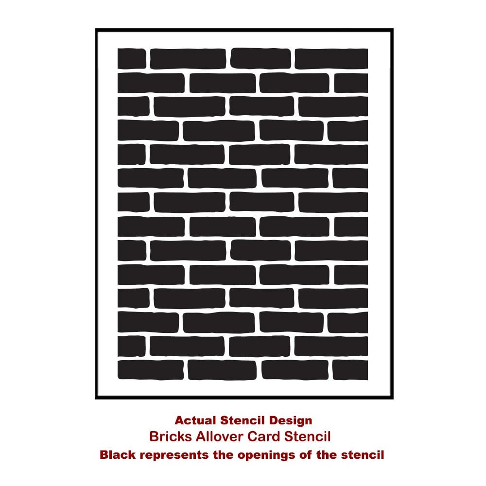 Bricks-allover-small-card-template-stencil