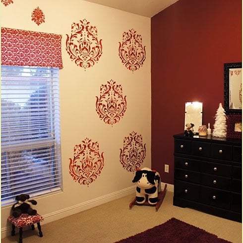 /Brocade-stencil-accent-wall