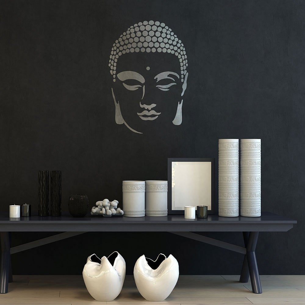 Buddha stencil buddha head decal