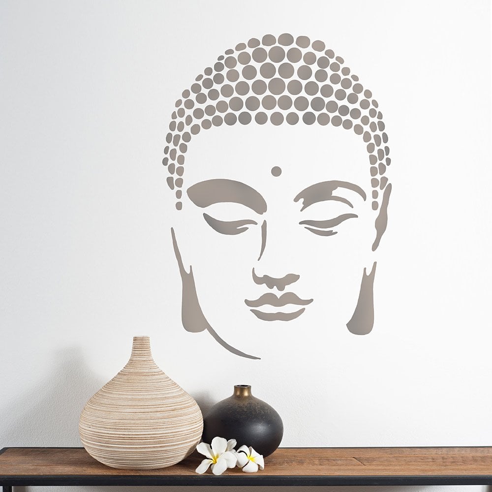 Buddha stencil buddha head wall decal stencils