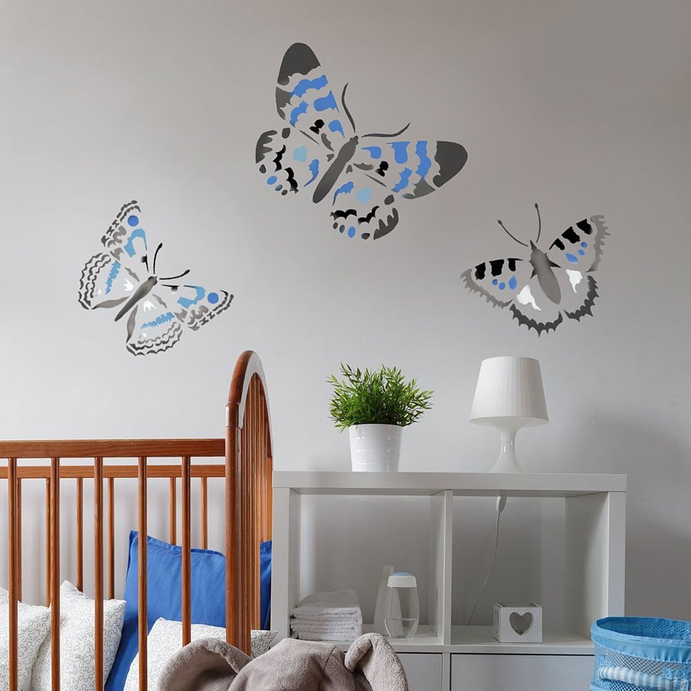 Butterfly-stencils-nursery-wall-decor-butterflies-decals