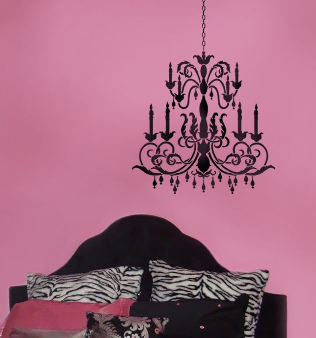 Modern chandelier stencil