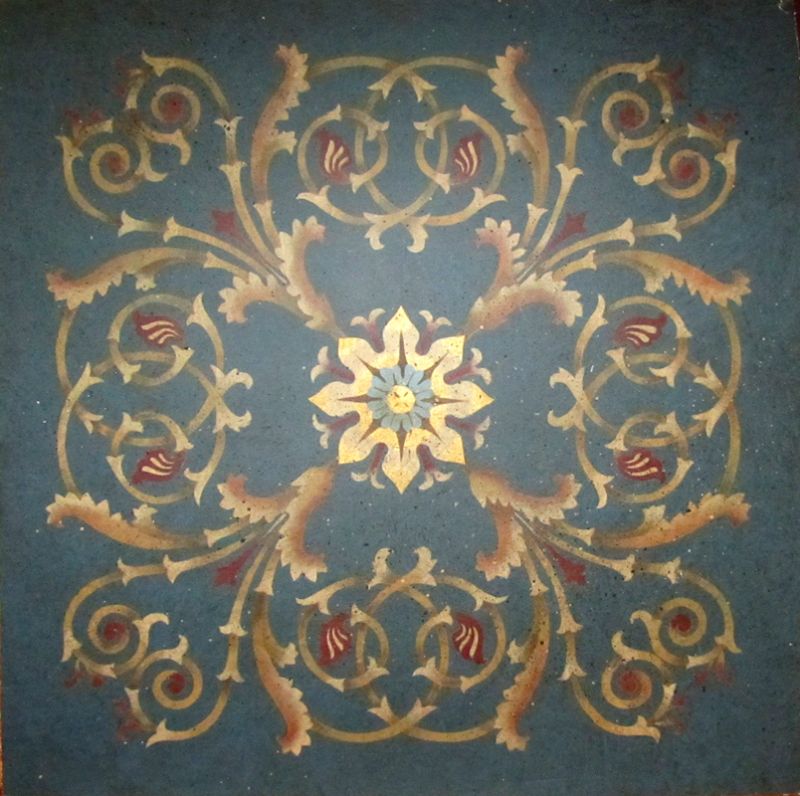 classical ceiling stencil